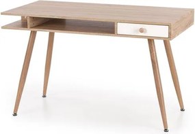 Písací stolík Bernie (svetle drevo + biela). Vlastná spoľahlivá doprava až k Vám domov. 1048849