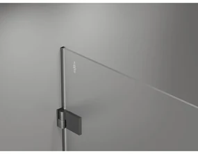 Mexen Lunar-B Duo sklápací sprchový kút 90 x 75 cm, číre sklo, brúsený grafit, 832-090L-075P-66-00