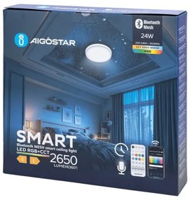 Aigostar-LED RGBW Kúpeľňové stropné svietidlo LED/24W/230V IP44+diaľkové ovládanie