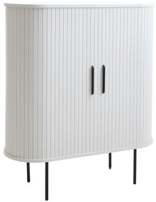 Biela skrinka s posuvnými dverami 100x118x40 cm Nola – Unique Furniture