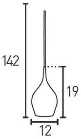 Searchlight 6461-12RE - Luster na lanku VIBRANT 1xE14/60W/230V červená