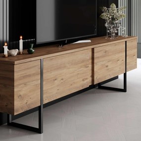 TV stolík/skrinka Luxurento (borovica čierna). Akcia -19%. Vlastná spoľahlivá doprava až k Vám domov. 1127705