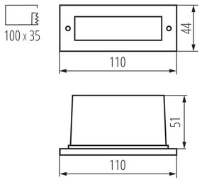 Kanlux 26463 - LED schodiskové svietidlo TAXI LED/0,6W/230V IP54