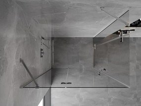 Mexen Mist-H Duo, 2-krídlový výklopný sprchový kút 90 x 70 cm, číre sklo, chrómový profil, 8A5-090L-070P-01-00