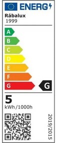 Rabalux Dekoratívna LED filament žiarovka s točeným vláknom, jantárová, E27, A60, 4W, 250lm, 2000K, 20000h.