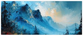 Obraz - Maľba hôr (120x50 cm)