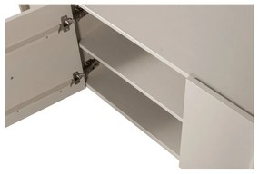 Svetlosivý TV stolík z borovicového dreva 152x53x46 cm Basu – WOOOD