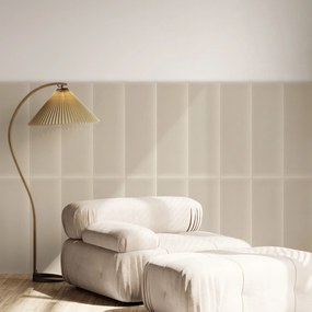 Zamatový čalúnený panel - Obdĺžnik - 60x30cm Farba: Krémová