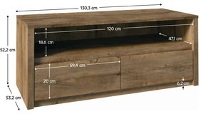 TV stolík MONTANA 130, dub Lefkas