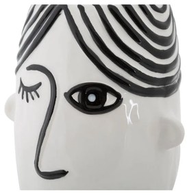 Čierno-biela porcelánová váza Mauro Ferretti Face