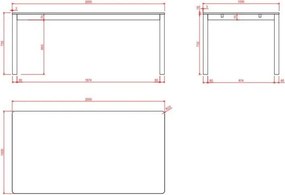 Rozkladací jedálenský stôl v dekore duba v prírodnej farbe 100x200 cm Atlantic – Actona