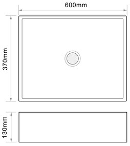 Erga Barbara, umývadlo na dosku 615x350x110 mm, biela lesklá, ERG-V03-YT-060-WH