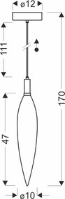 Závesné svietidlo na lanku NORDIC 1xG9/5W/230V čierna/medená