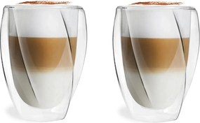 Sada 2 dvojstenných pohárov Vialli Design Latte, 300 ml