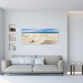 Obraz - Mušle na pláži (120x50 cm)