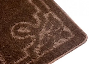 Sada kúpeľňových koberčekov MONO XXXX hnedý 8121 3PC kvet