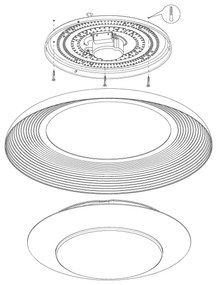 Eglo 98527 - LED Stmievateľné stropné svietidlo CANICOSA LED/24,5W/230V + DO