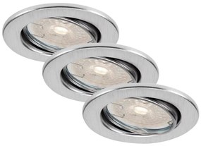 Brilo - SADA 3x stmievateľné LED kúpeľňové podhľadové svietidlo DIMM LED/5,5W/230V IP23