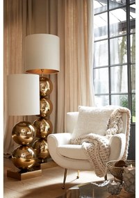 Krémové kreslo z textílie buklé Vinstra – Light &amp; Living