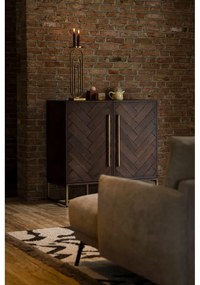 Vinotéka v dekore exotického dreva na 24 fliaš, 100x100 cm Class - Dutchbone