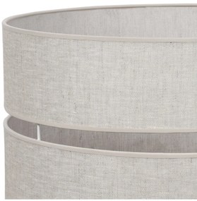 Závesné svietidlo Len, 1x svetlobéžové textilné tienidlo, (fi 40 cm), w