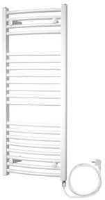 Mereo, Vykurovací rebrík oblý 600x970 mm, biely, elektrický, MER-MT41E
