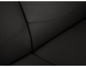 Čierna kožená pohovka Windsor &amp; Co Sofas Neso, 235 x 90 cm