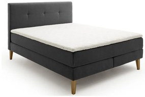 Antracitová boxspring posteľ 160x200 cm Stockholm – Meise Möbel