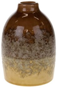 DekorStyle Keramická váza Olix 16,5 cm hnedá
