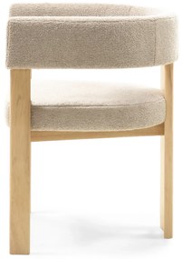 Jídelní židle HAILEY z masivu krémová/přírodní