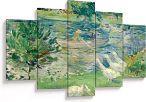 Obraz - Berthe Morisot, Girl in a Boat with Geese, reprodukcia (150x105 cm)