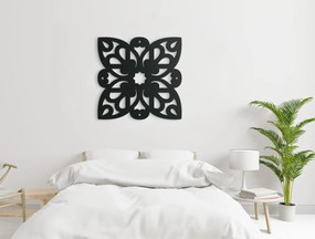 drevko Vyrezávaná drevená mandala Motýľ Rozmer obrazu: 32,5 x 32,5 cm, Farba dekorácie: Čierna