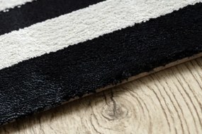 Koberec PEARL 51327H rám / grécky / štrukturálny, čierny
