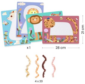 Kreatívna hra - vlna a suchý zips - chlpaté zvieratká