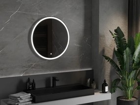 Mexen Gobi podsvietené kúpeľňové zrkadlo, okrúhle 70 cm, LED 6000K, proti zahmlievaniu - 9801-070-070-611-00