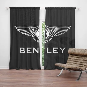 Sablio Záves Logo Bentley Čierny: 2ks 140x250cm