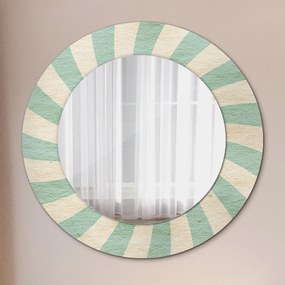 Okrúhle ozdobné zrkadlo Retro pastelový vzor fi 50 cm