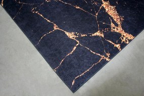 BE Koberec Porte 2007 BLACK GOLD – čierny obdĺžnikový Rozmer: 50x80 cm