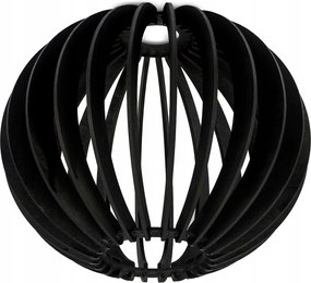 Tienidlo pre lustrovú lampu, drevená guľa, čierne