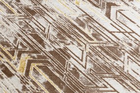 Moderný MEFE koberec B402 Vintage - Štrukturálny, dve vrstvy rúna tmavo-béžová Veľkosť: 120x170 cm