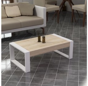 Asir Konferenčný stolík RETRO 40x90 cm biela/béžová 550ARN1704