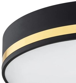 Argon 6141 - Stropné svietidlo AMORE 3xE27/15W/230V pr. 45 cm čierna/zlatá