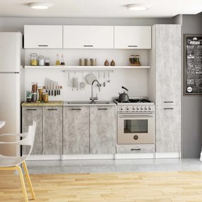 Kuchynská skrinka OLIWIA S40/205 biela / betón