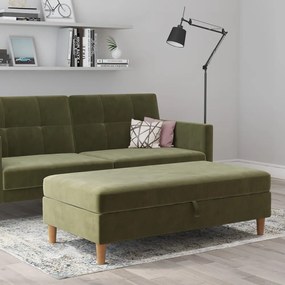 Zelená zamatová podnožka Lilly – Støraa