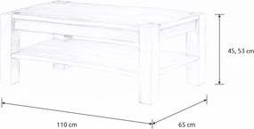 Wooded Konferenční stolek Denver z masivu BUK Výška stolku: 53 cm