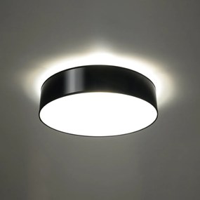 Stropné svietidlo Arena, 1x čierne plastové tienidlo, (biely plast), (fi 45 cm)