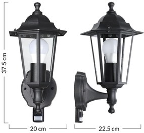 InternetovaZahrada Nástenná lampa Krysante so senzorom
