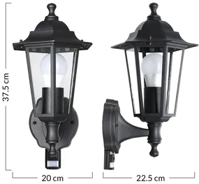 InternetovaZahrada Nástenná lampa Krysante so senzorom