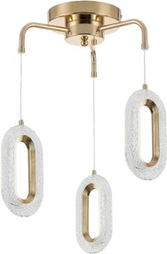 Toolight Rea, ZÁVESNÉ STROPNÉ LED SVIETIDLO G173-3CP GOLD, OSW-07817