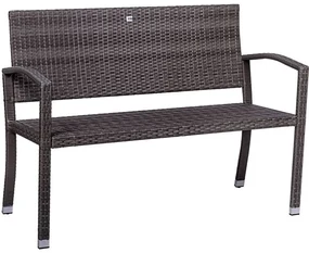 STILISTA záhradná polyratanová lavička 122 x 52 cm, sivá